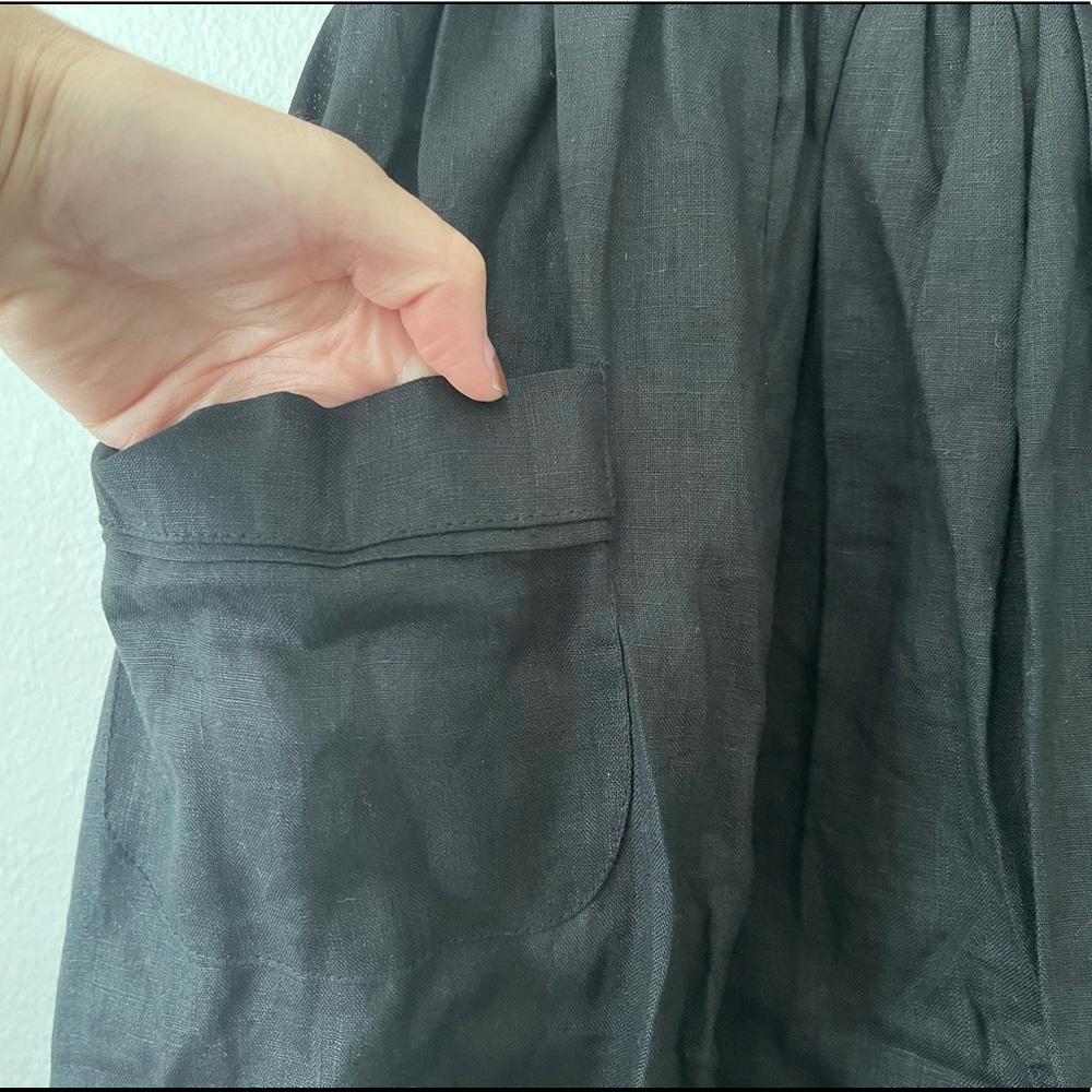 Linen button mini dress - Picture 6 of 7